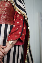 Sinduri IV Ajrakh Dola Silk Kurta Set with Dupatta for Women