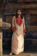 RUHAANI Hand-Embroidered Crushed Chanderi Tissue Kurta Set