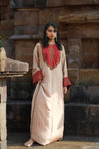 RUHAANI Hand-Embroidered Crushed Chanderi Tissue Kurta Set