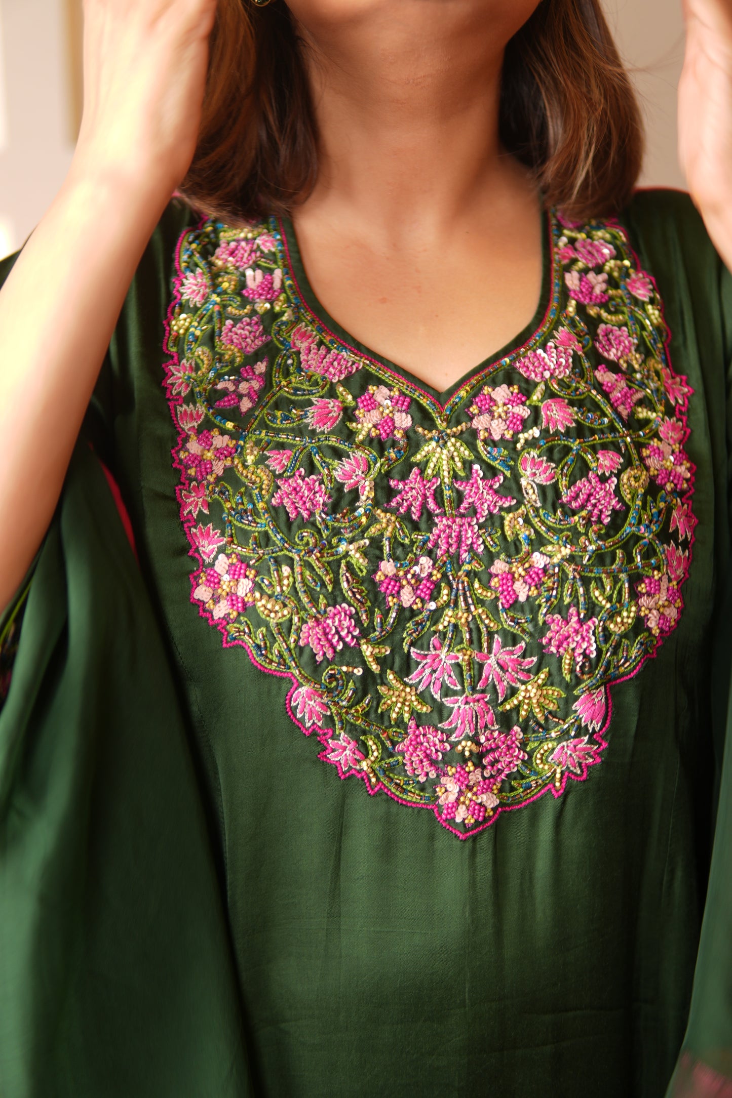 GULBAHAR FLORAL EMBROIDERED KURTA SET