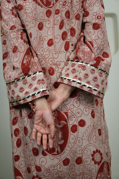 GULKAND NAYIKA KALAMKARI EMBROIDERED KURTA SET