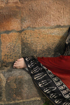 Veera Hand-Embroidered Ajrakh Modal Silk Saree with Silk Blend Blouse