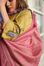 SUNEHRI MAATI – HANDWOVEN MUSTARD KURTA AND FARSHI SHALWAR SET