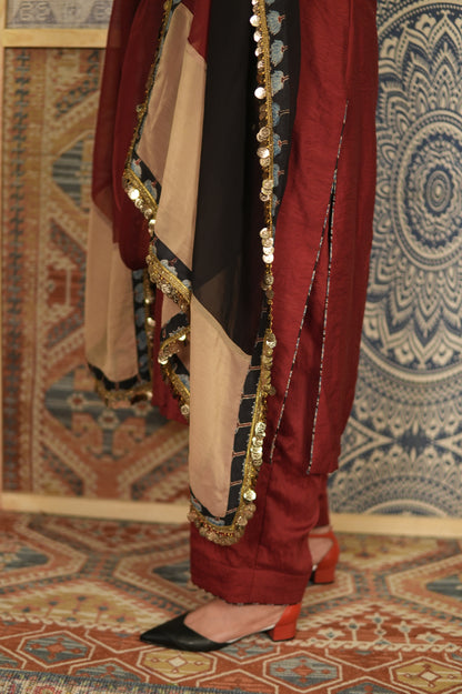 GULAAB-BAAGH CHANDERI COTTON KURTA SET