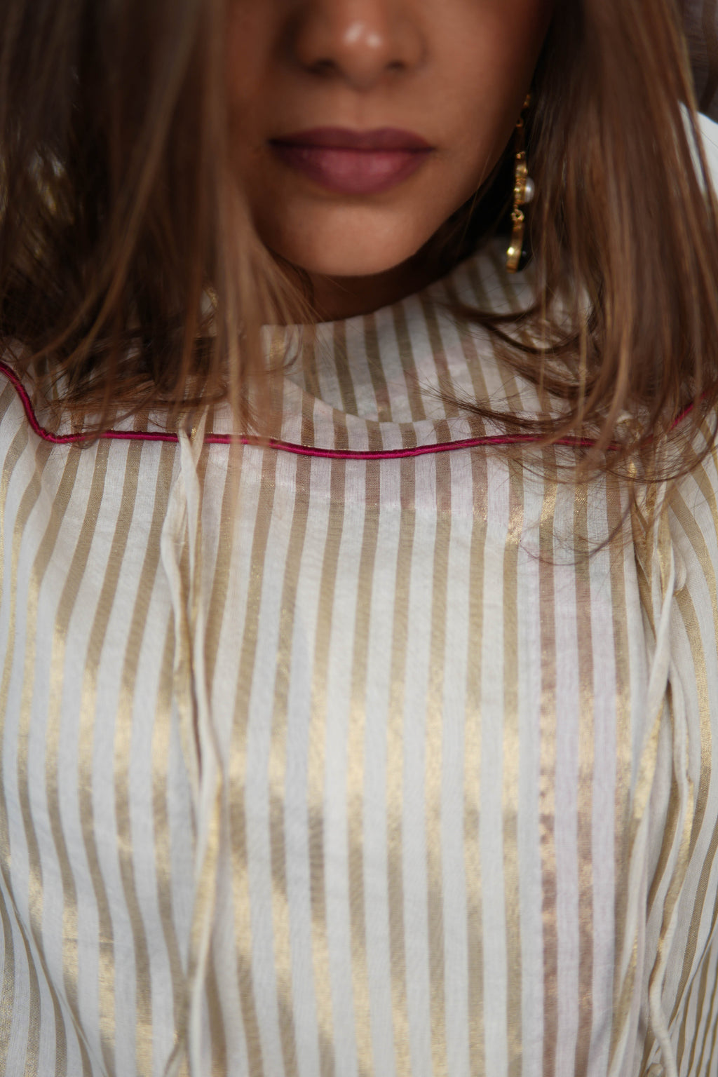 Sehaj Chanderi Silk Angrakha Tunic Set for Women