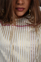 Sehaj Chanderi Silk Angrakha Tunic Set for Women