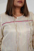 Sehaj Chanderi Silk Angrakha Tunic Set for Women