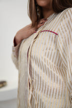 Sehaj Chanderi Silk Angrakha Tunic Set for Women