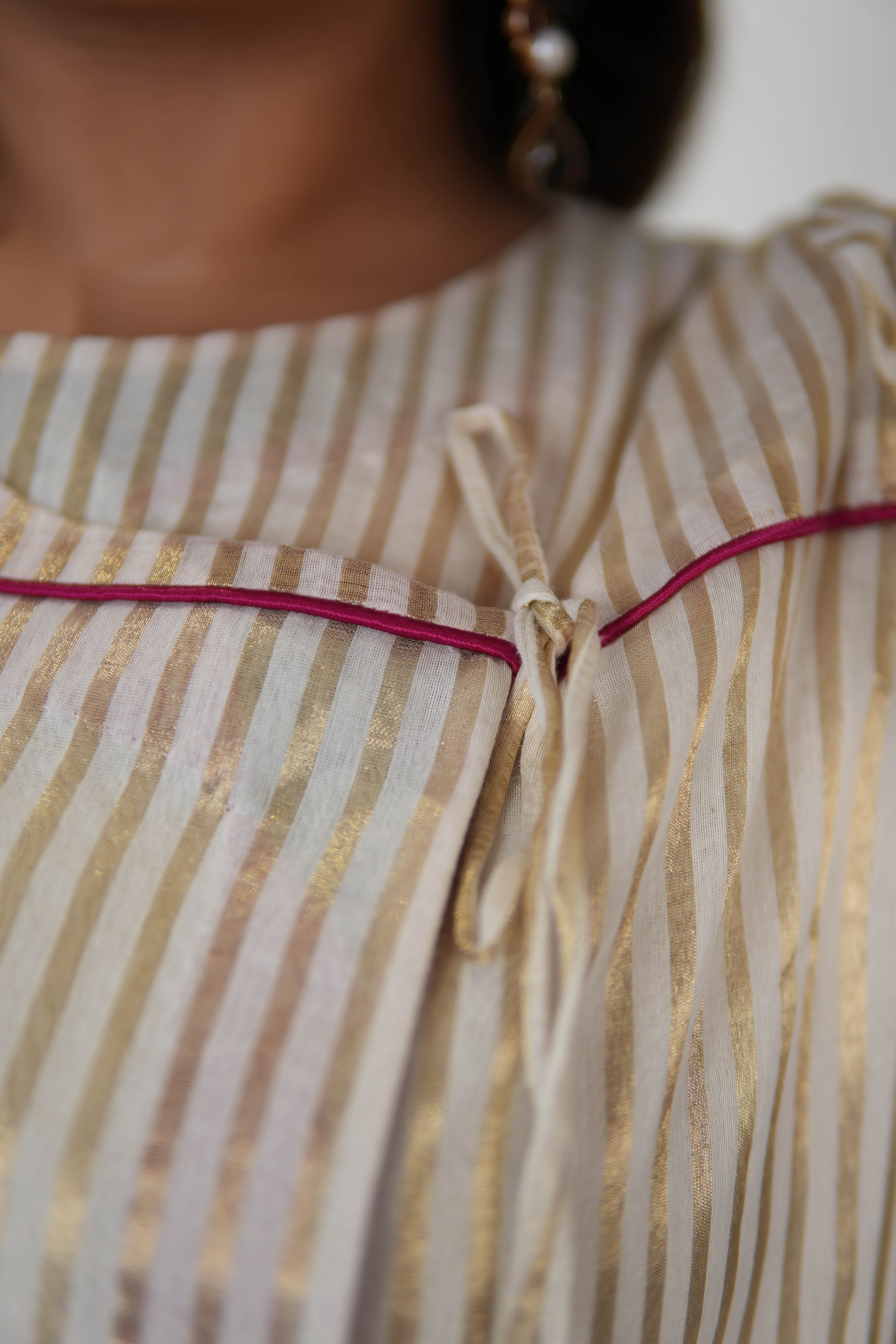 Sehaj Chanderi Silk Angrakha Tunic Set for Women