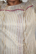 Sehaj Chanderi Silk Angrakha Tunic Set for Women