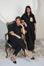 RAATKALI SLUB COTTON SHORT KURTA WITH PANTS