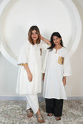 SAFAID SLUB COTTON KURTA AND PANTS