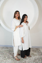 SAFAID SLUB COTTON KURTA AND PANTS