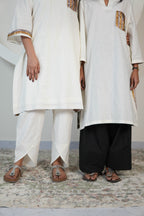 SAFAID SLUB COTTON KURTA AND PANTS