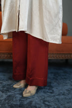 Suurkh Safaid Mashru Silk Co-ord Set for Women