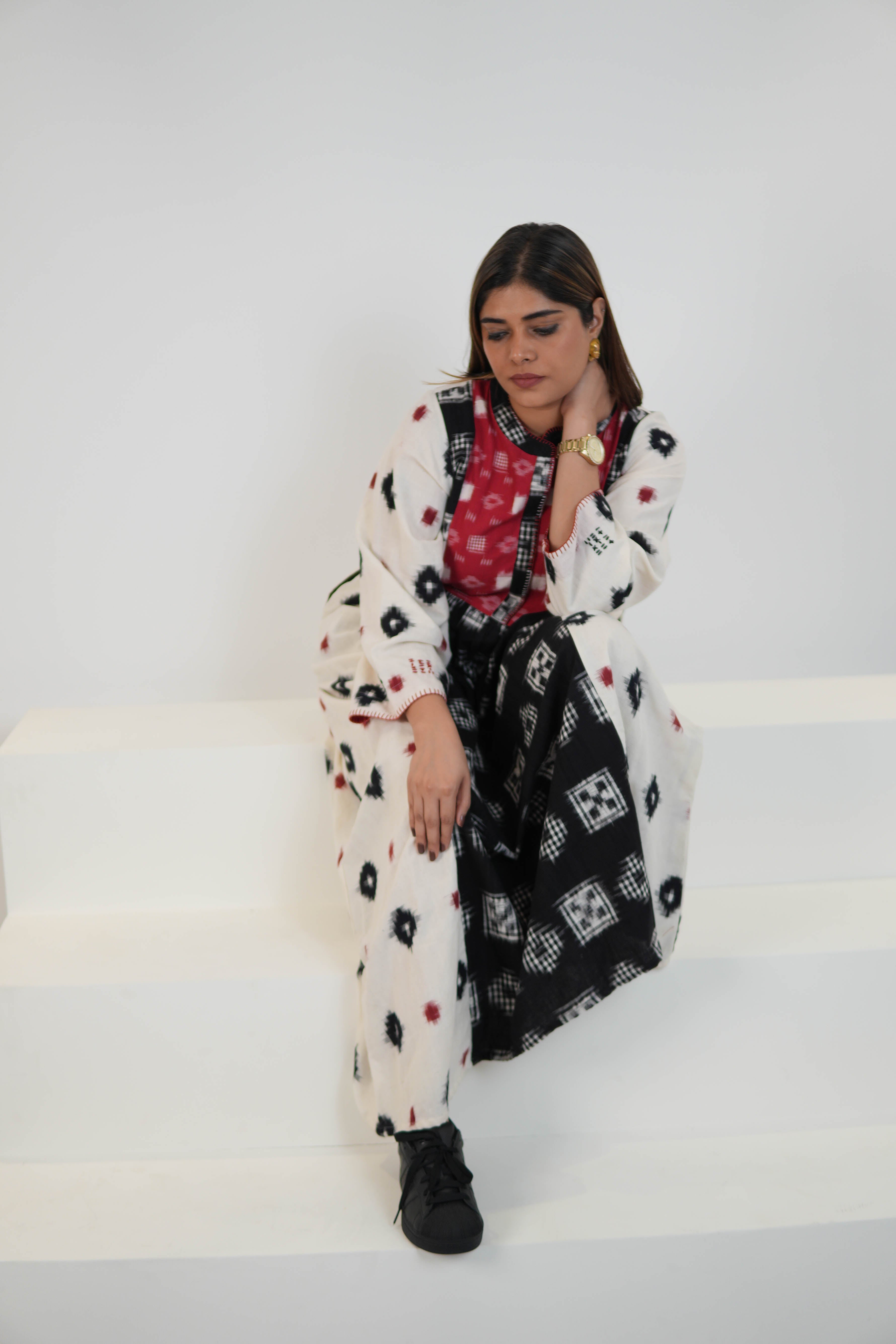 Raagmala Ikkat Long Dress for Women
