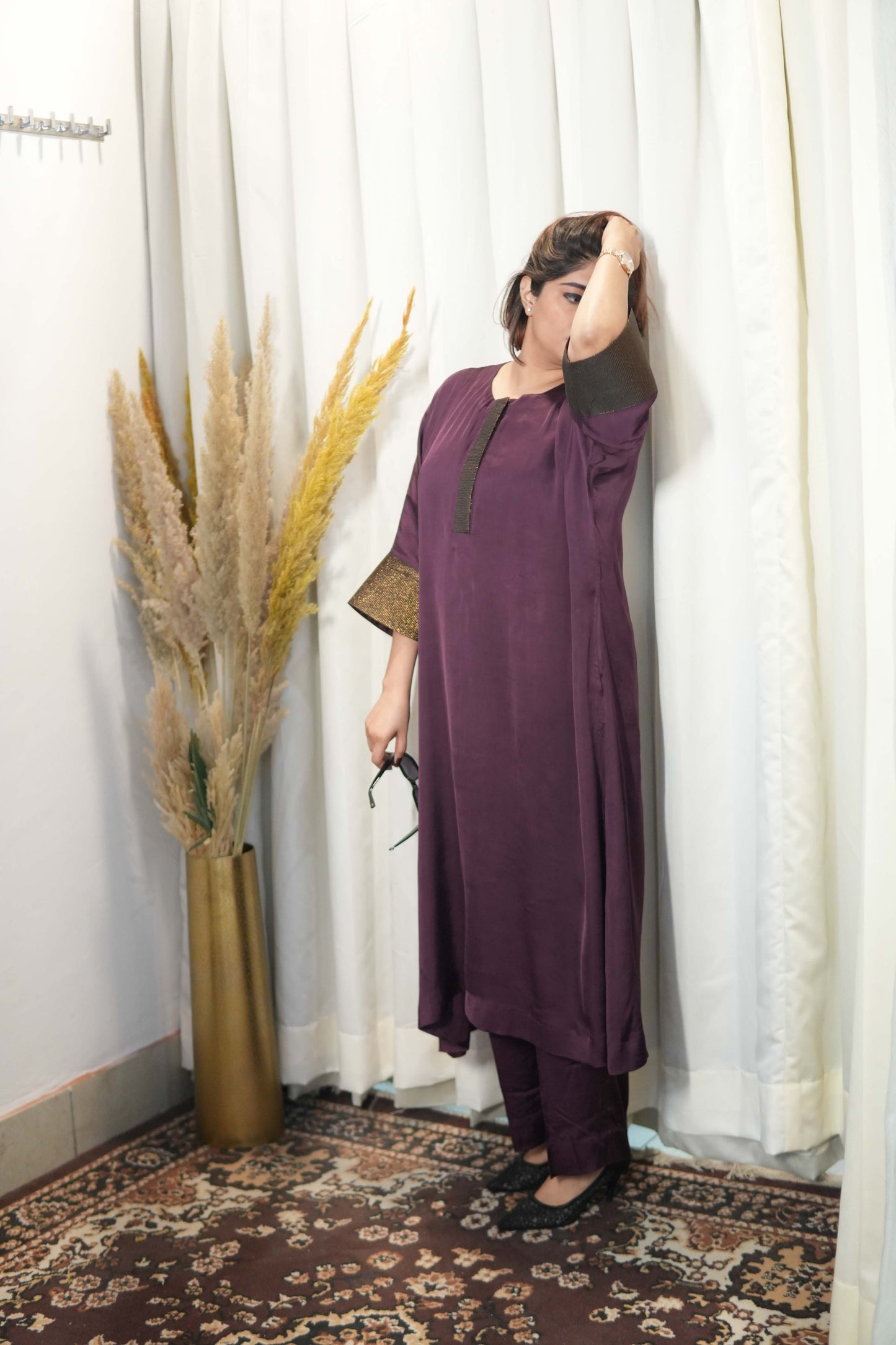 Neelima Modal Silk Kurta Set