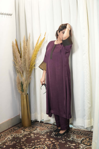 Neelima Modal Silk Kurta Set