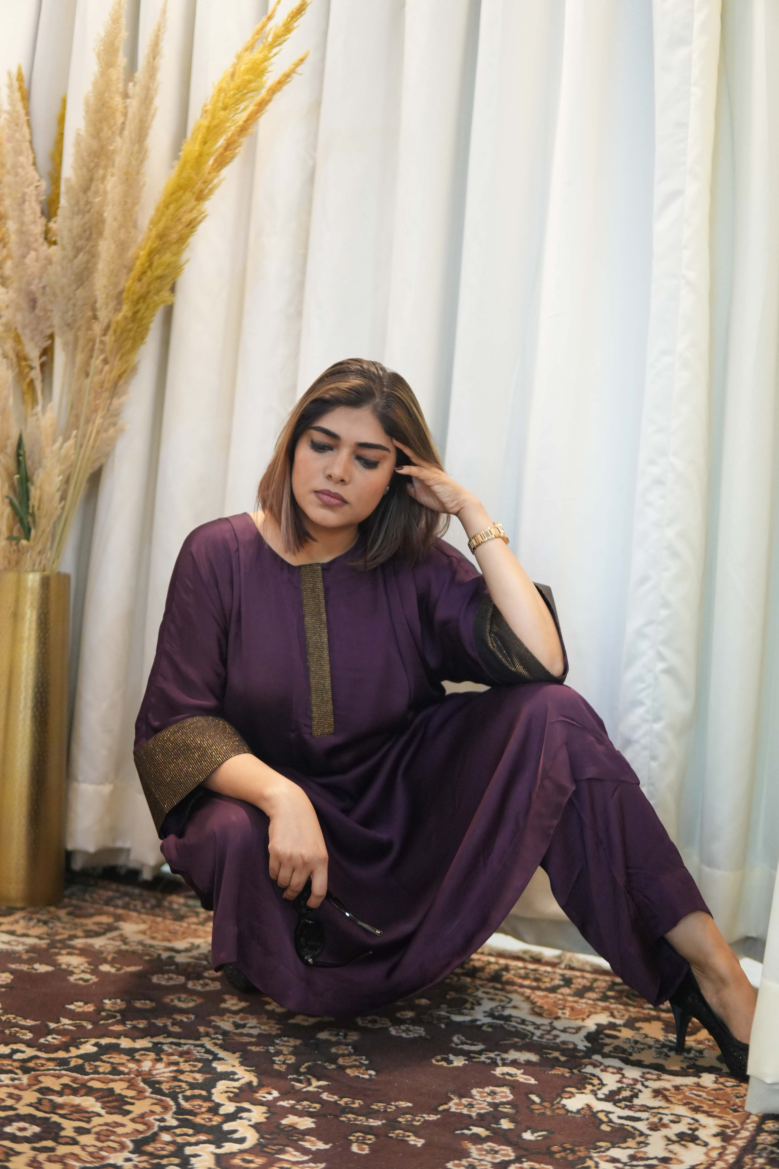 Neelima Modal Silk Kurta Set