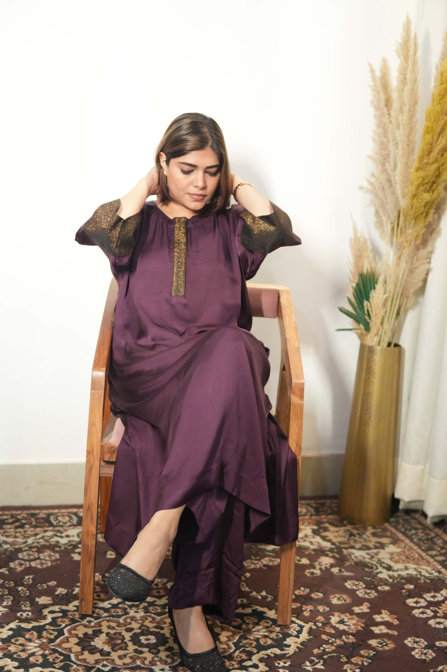 Neelima Modal Silk Kurta Set