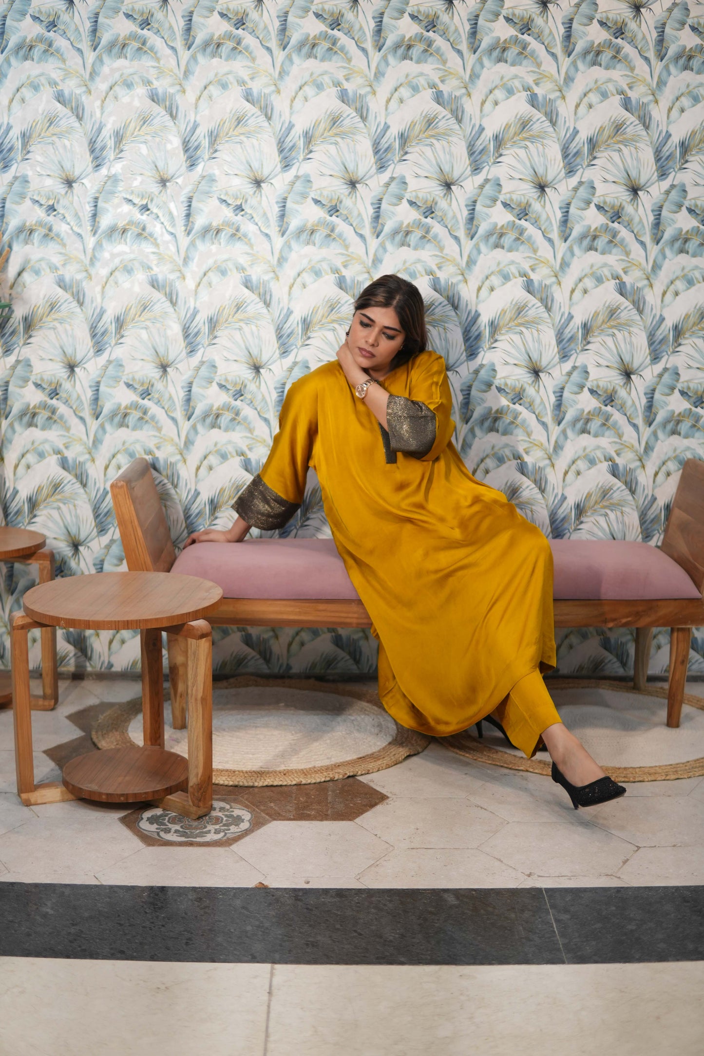 Suvarna Modal Silk Kurta Set