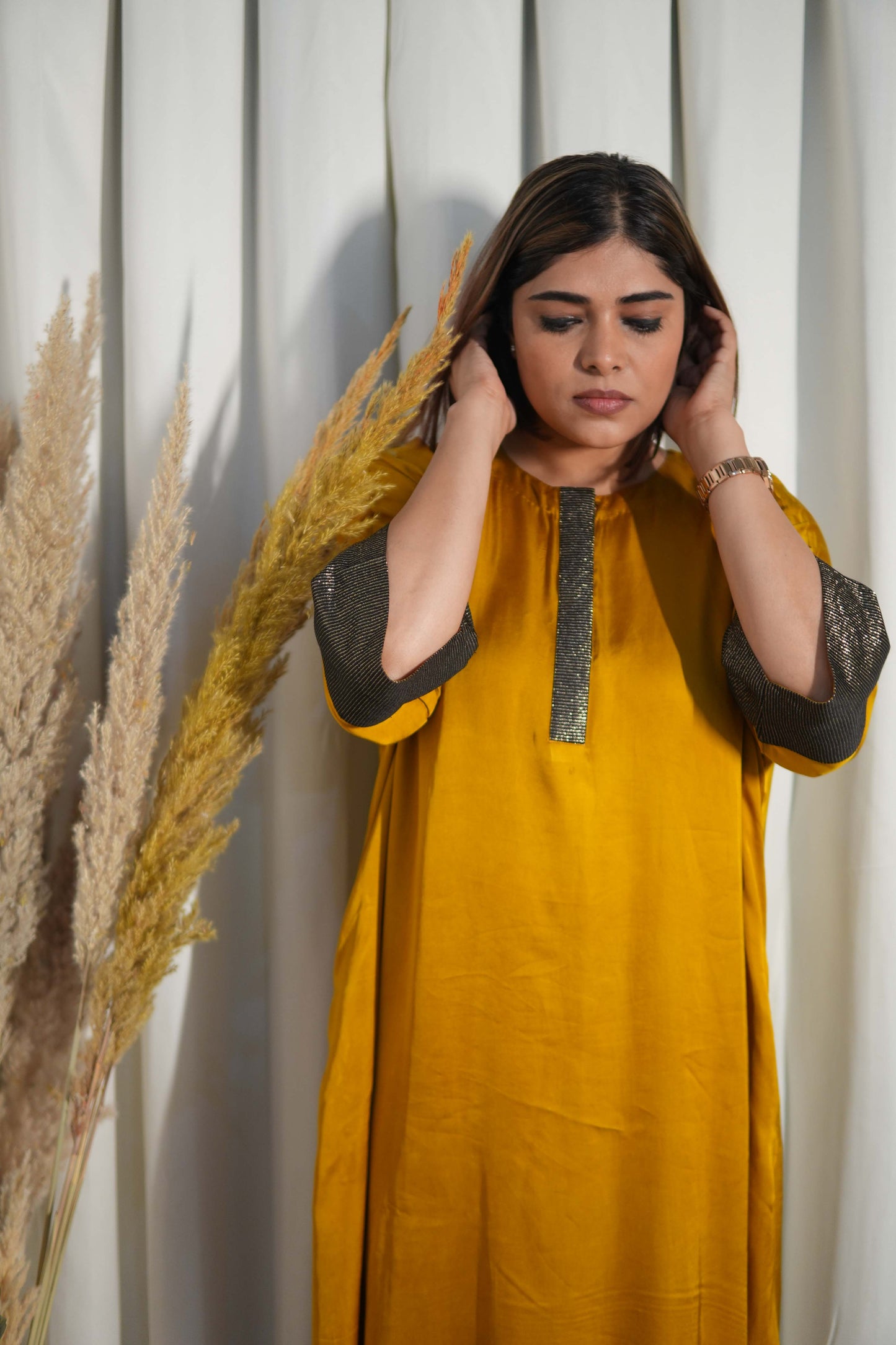 Suvarna Modal Silk Kurta Set