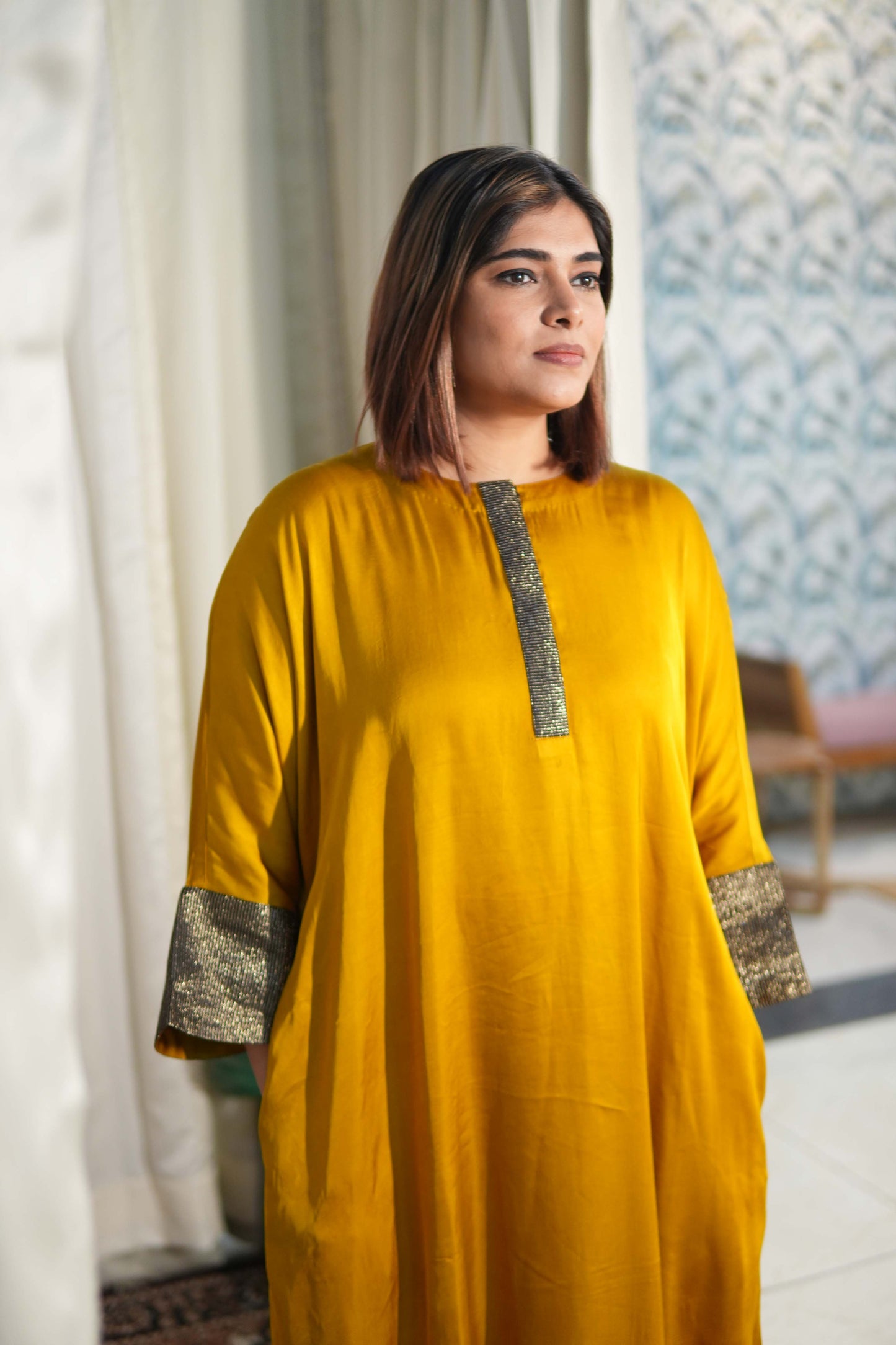 Suvarna Modal Silk Kurta Set