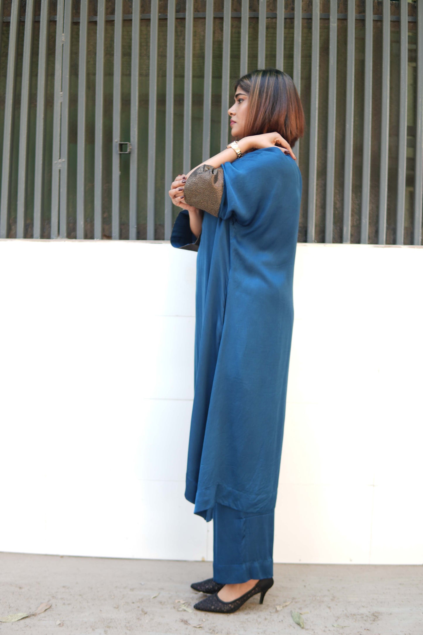 Sagar Cobalt Blue Modal Silk Kurta and Pants