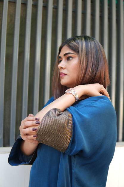 Sagar Cobalt Blue Modal Silk Kurta and Pants