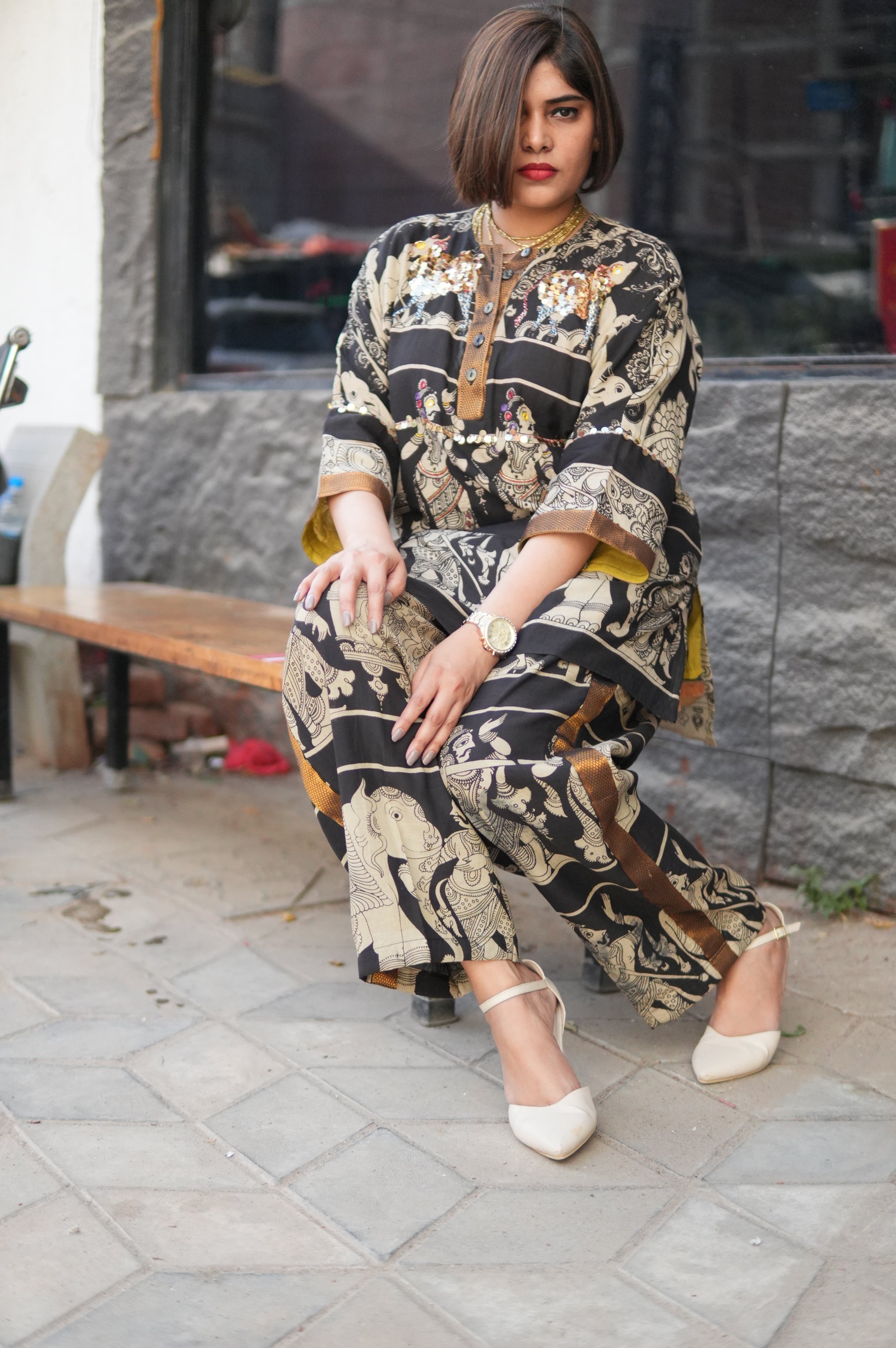 KALAM SHORT KURTA AND PANTS