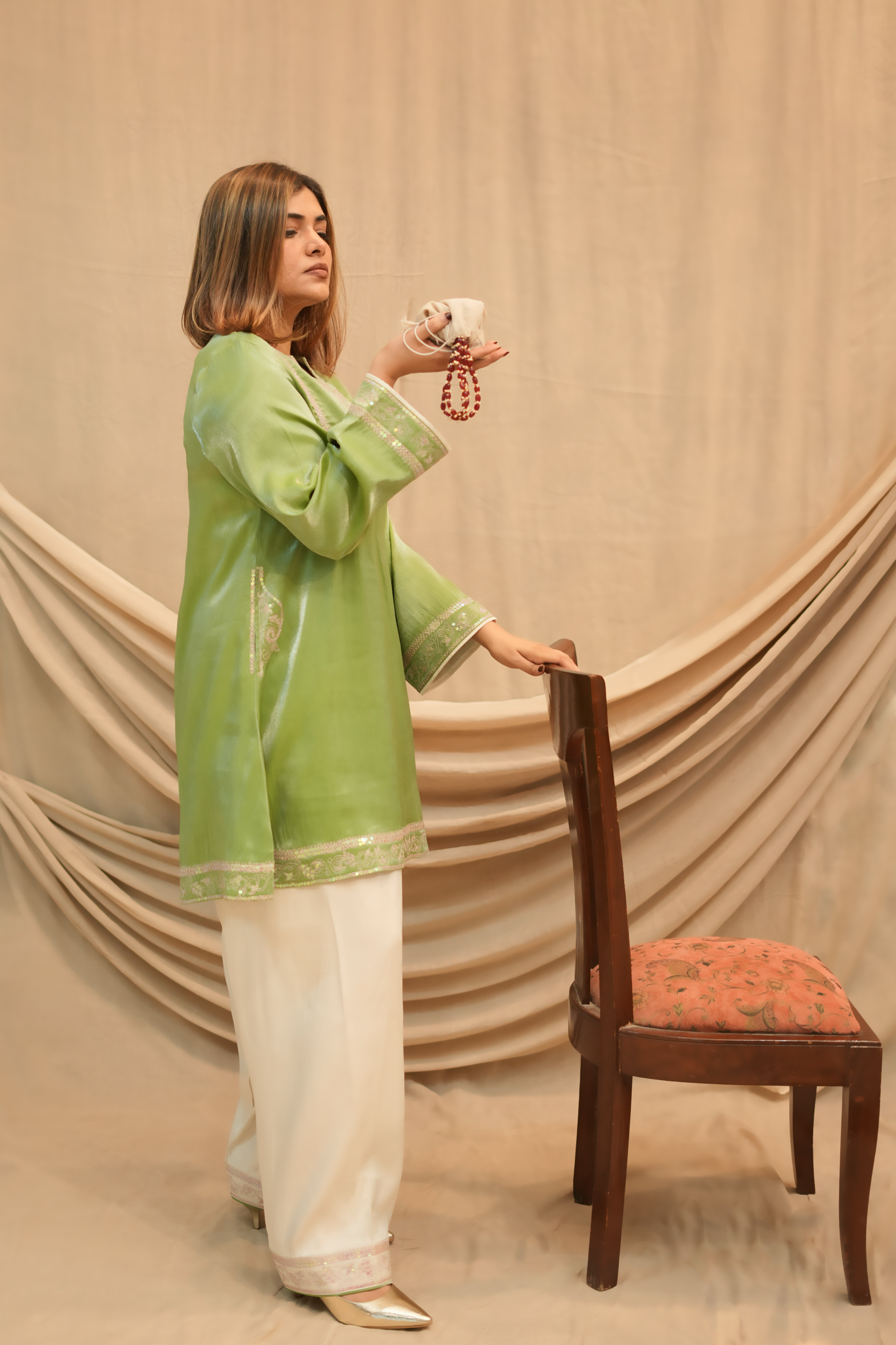 Nayab Panna Festive Co-ord set