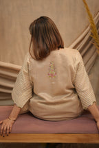 Noor-e-Paisley Chanderi Silk Kaftan Set for Women