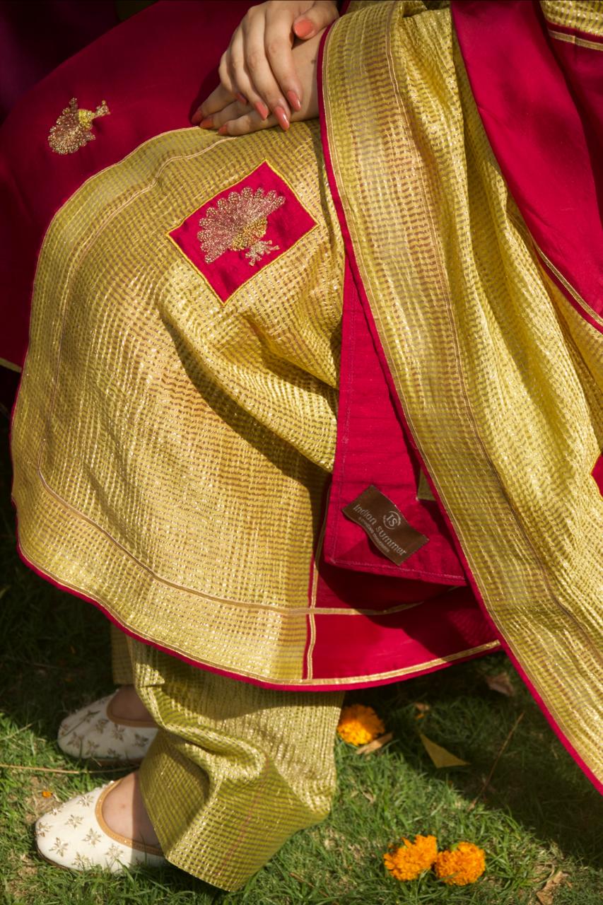 Raas Kamal Hand-Embroidered Kurta, Pants and Dupatta set