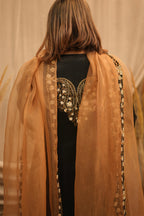 Mehar-e-Shaam Mashru Silk with Organza Dupatta