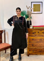 Astra Black Mashru Kurta Set for Women
