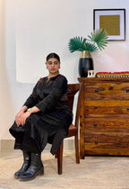Astra Black Mashru Kurta Set for Women