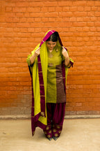 Harini Hand-Embroidered Kurta, Pants and Dupatta set