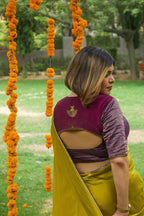 Neelambari Silk Pistachio and Purple Saree