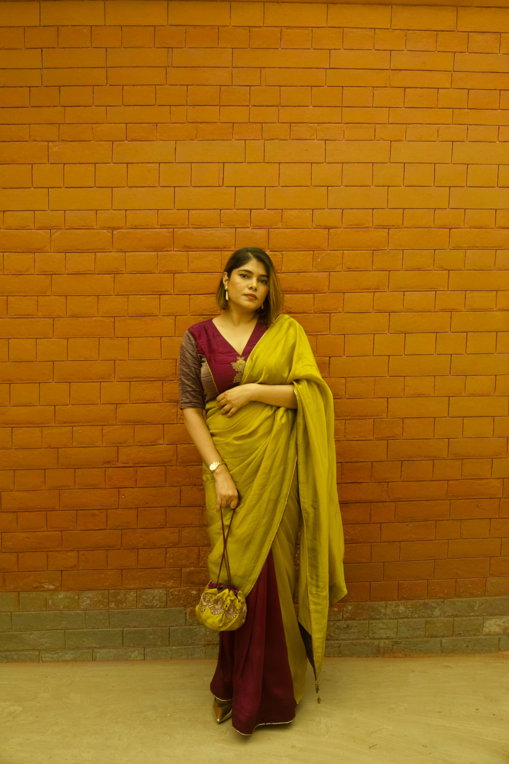 Neelambari Silk Pistachio and Purple Saree