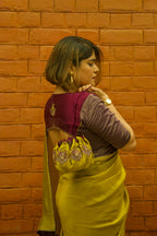 Neelambari Silk Pistachio and Purple Saree