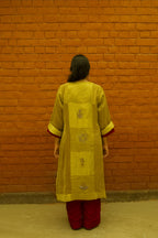 Vasantika Hand-Embroidered Kurta, Pants and Jacket set