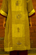 Vasantika Hand-Embroidered Kurta, Pants and Jacket set