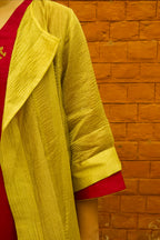 Vasantika Hand-Embroidered Kurta, Pants and Jacket set