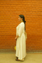 Vrinda Mehfil Stripped Tissue Kurta nand Pants with Overlay Kurta