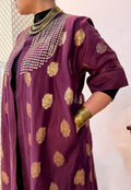 Amara Purple Chanderi Silk Overlay