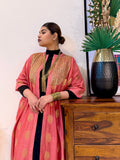 Zarafshan Rose Chanderi Silk Overlay