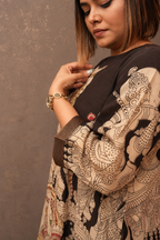 Trimurti Kalamkari Short Kurta and Pants Set