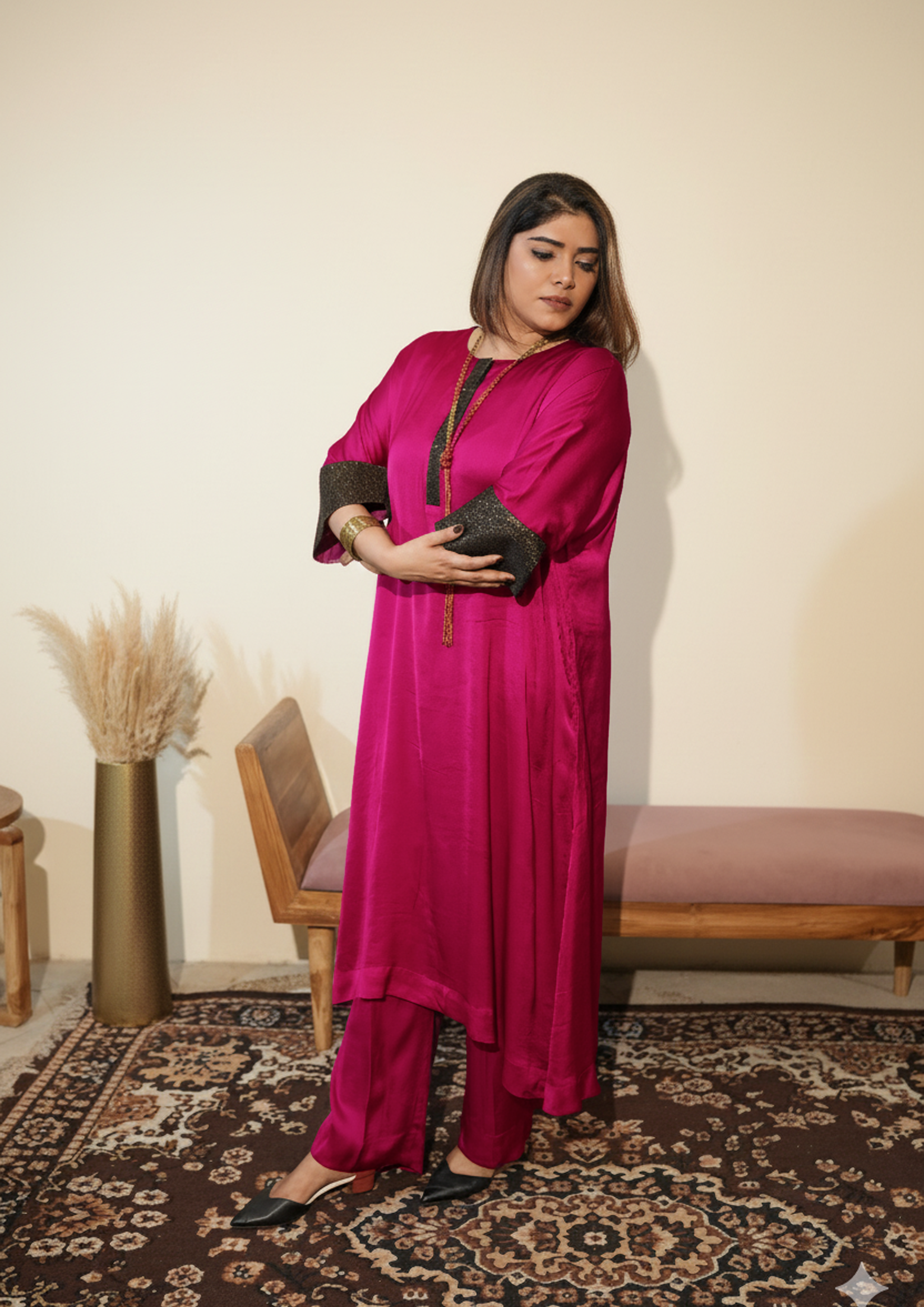Rangika Noor Modal Silk Kurta Set