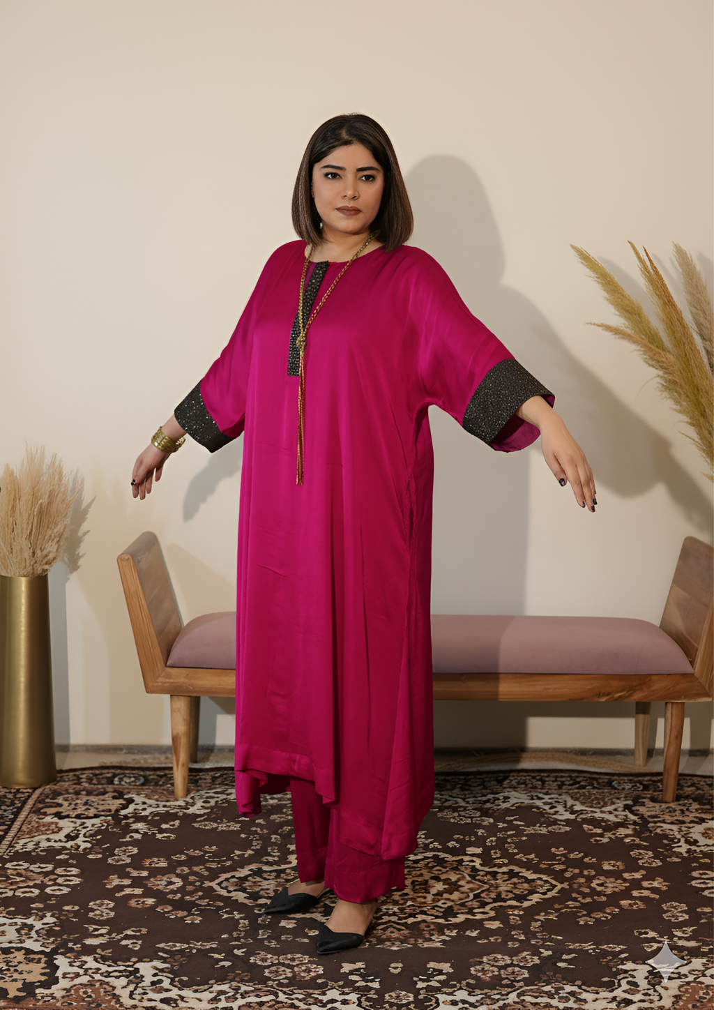 Rangika Noor Modal Silk Kurta Set